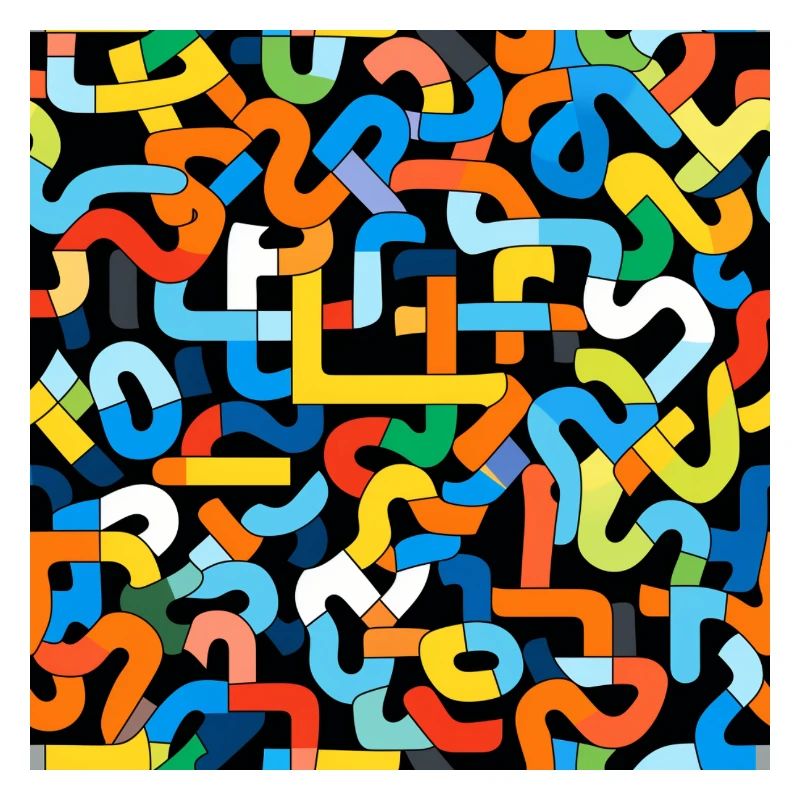 Intertwined Color Knot Pattern