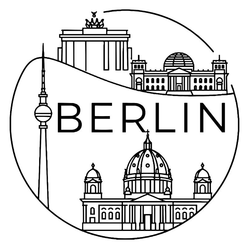 Berlin Landmark : conception moderne de lignes en cercle