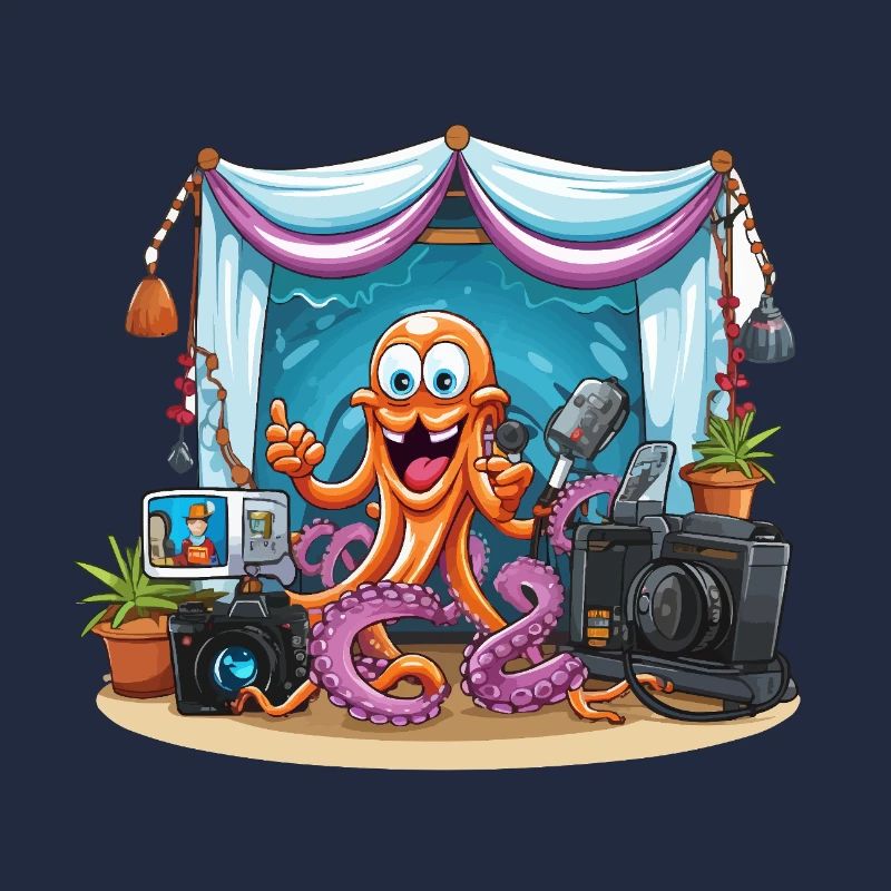 Octopus influencer on stage