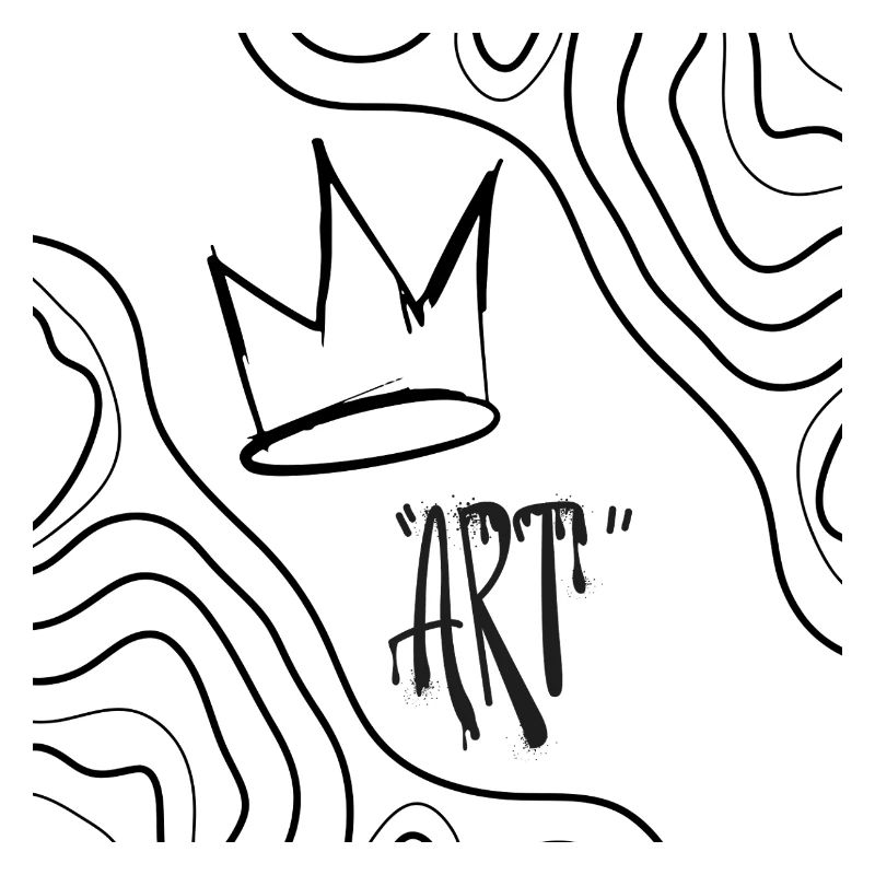 Art Abstrait Couronne