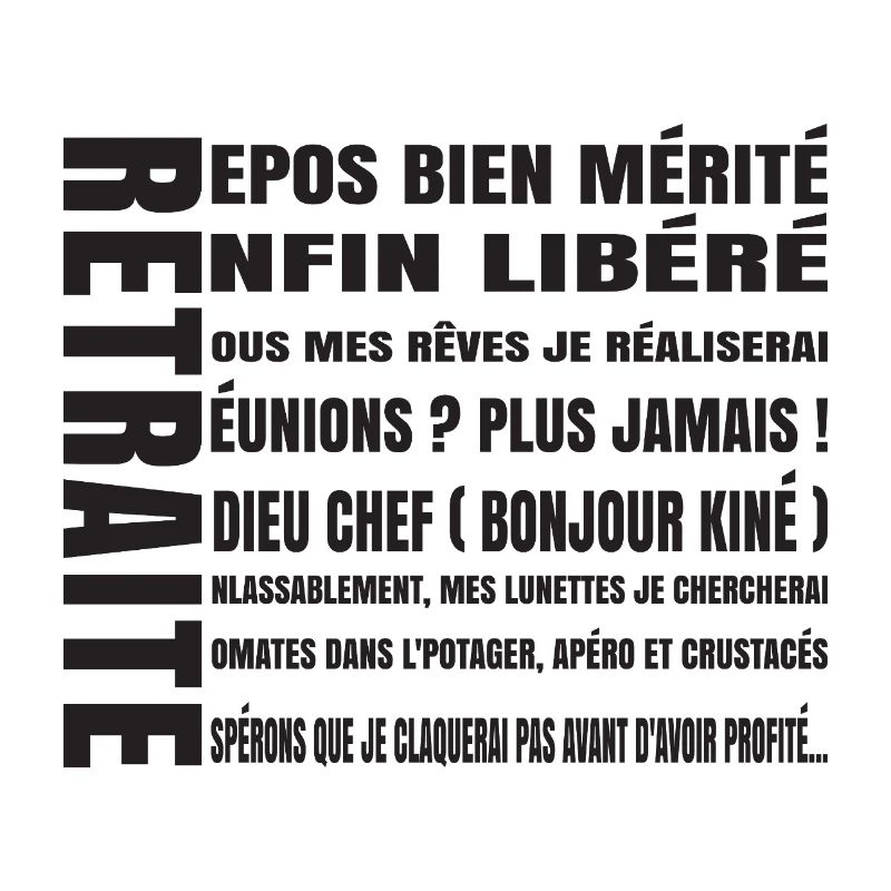 RETREAT (schwarzer Text)