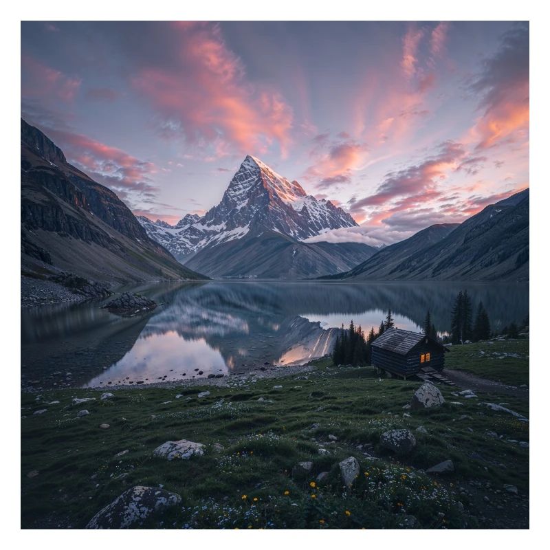 Alpine evening reflection