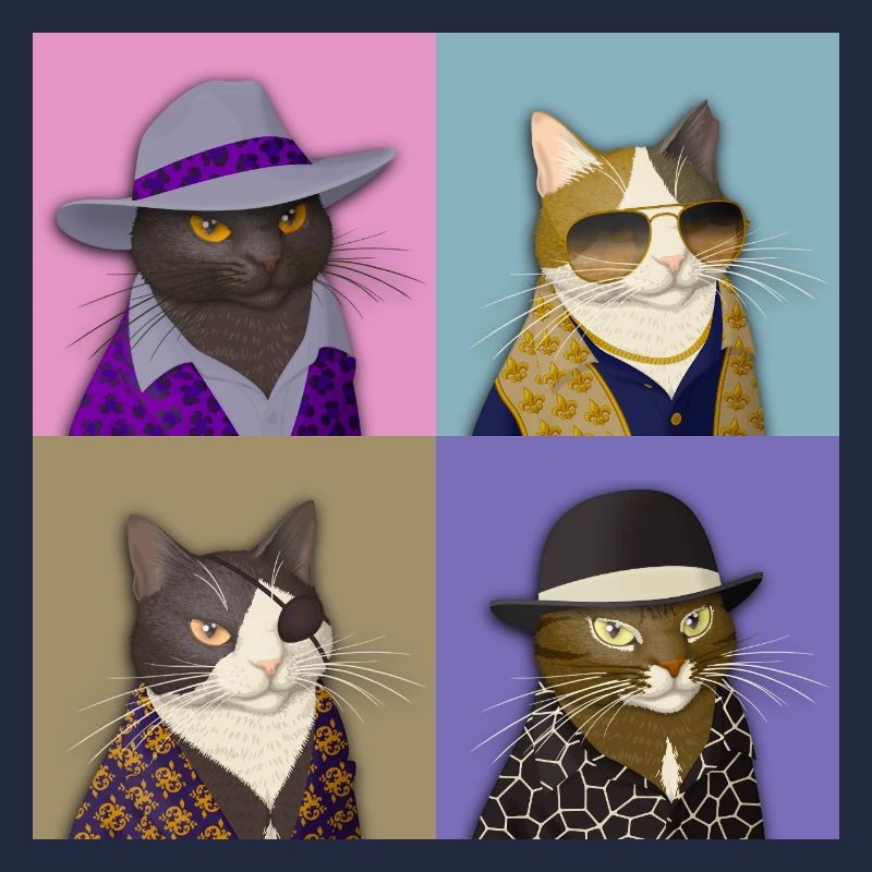 Badass Cat Quartet