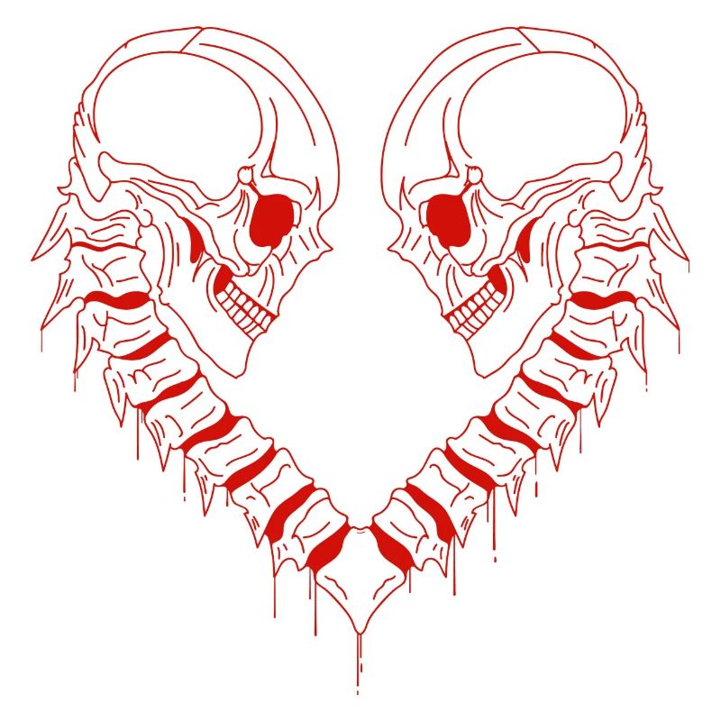 heart skull