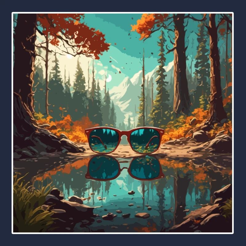 Sunglasses / Reflection / Forest / Reflection