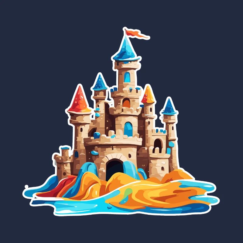 Château de sable / Construction / Jouer / Château / Vacances