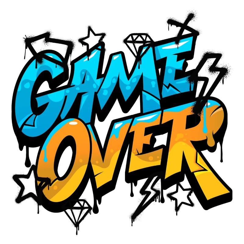 Game Over Graffiti Neon