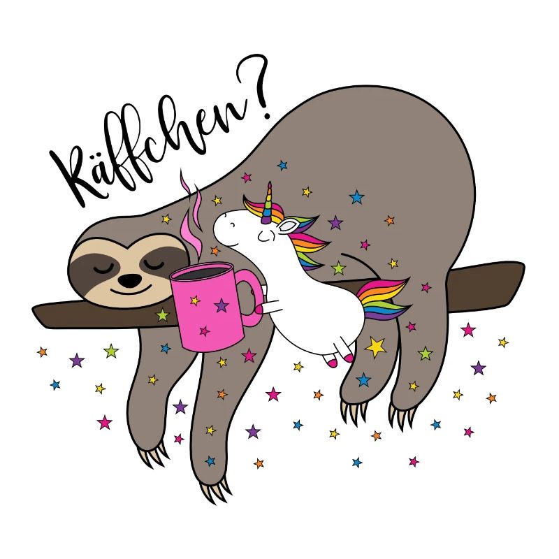Kaffee Einhorn Faultier Käffchen Kaffeetasse Büro