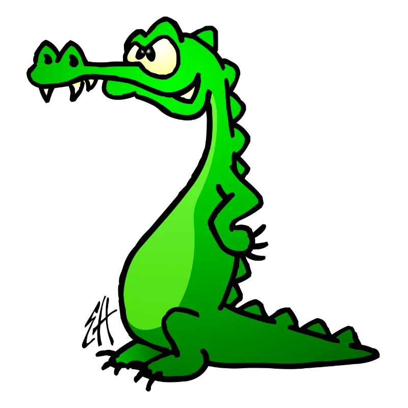 Krokodil in voller Farbe