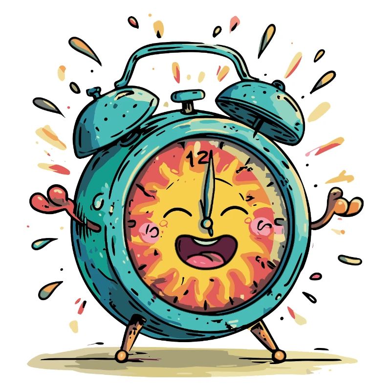 Sun Alarm Clock Celebration Image