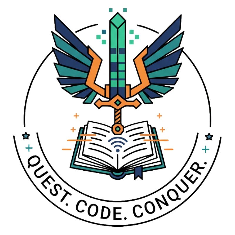 Quest. Code. Conquer Emblem