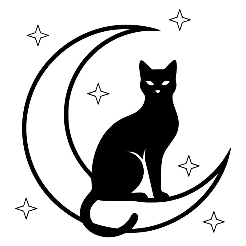 Silhouette des étoiles de la Lune Chat