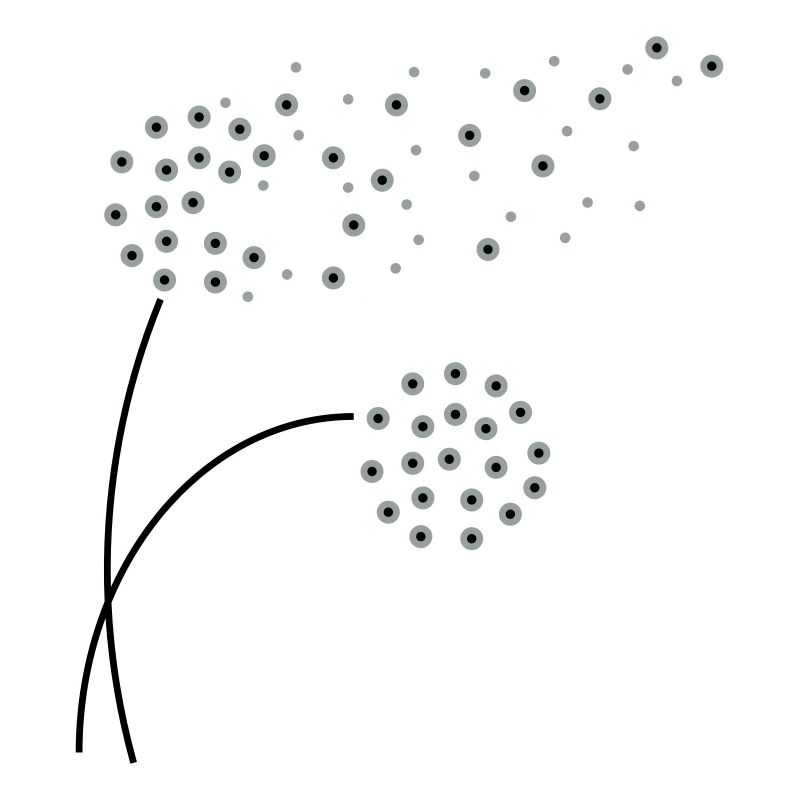 Stilisierte Pusteblume im Vektorstil