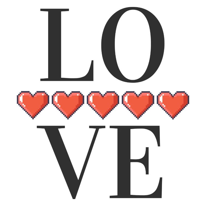 Aimer l'amour avec des coeurs
