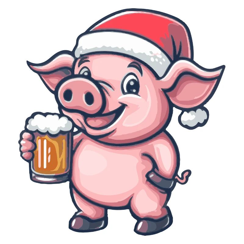 Bière de Noël au cochon