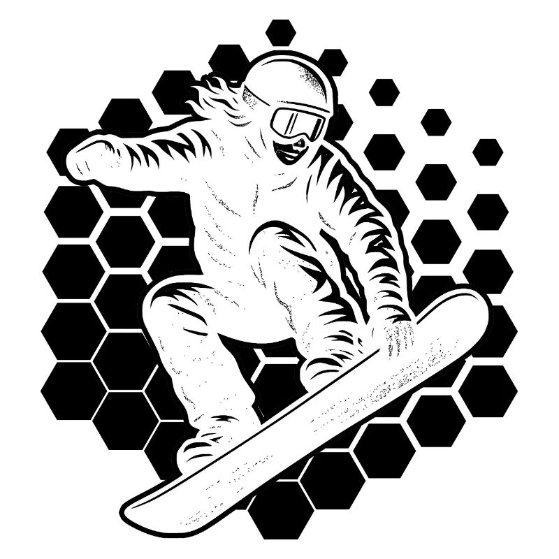 Graphisme de snowboard pour snowboard