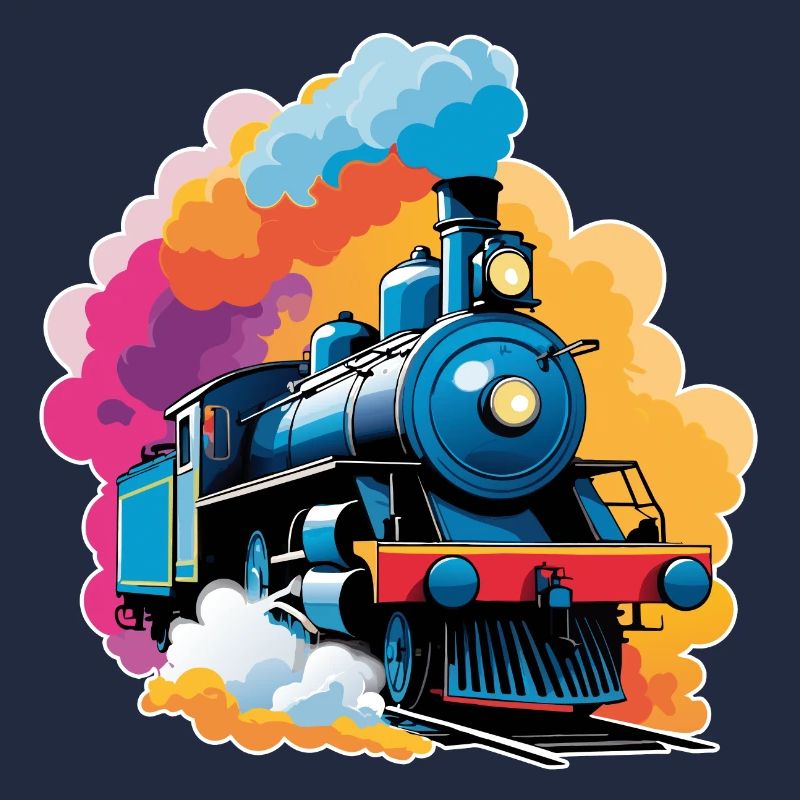 Locomotive à vapeur colorée pour les petits cheminots