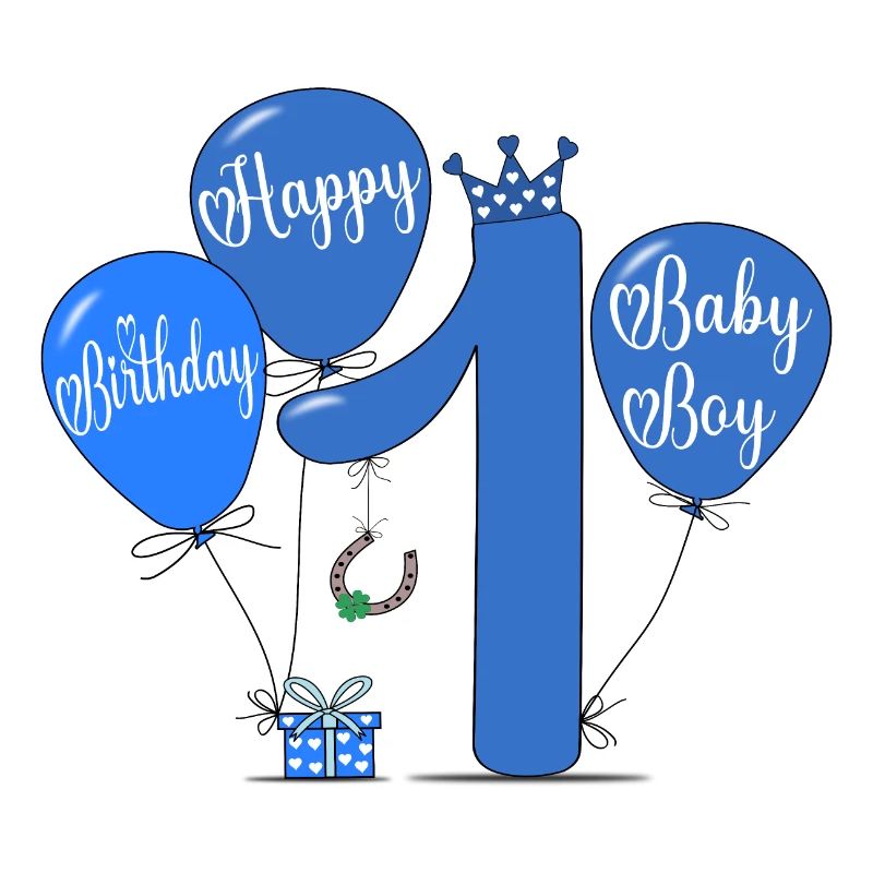 1 Hapy Birthday Balloon