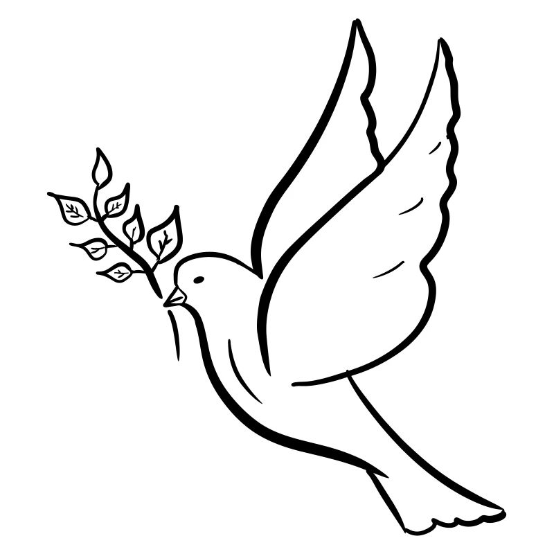 Colombe de la paix, dessinée à la main. Symbole de paix