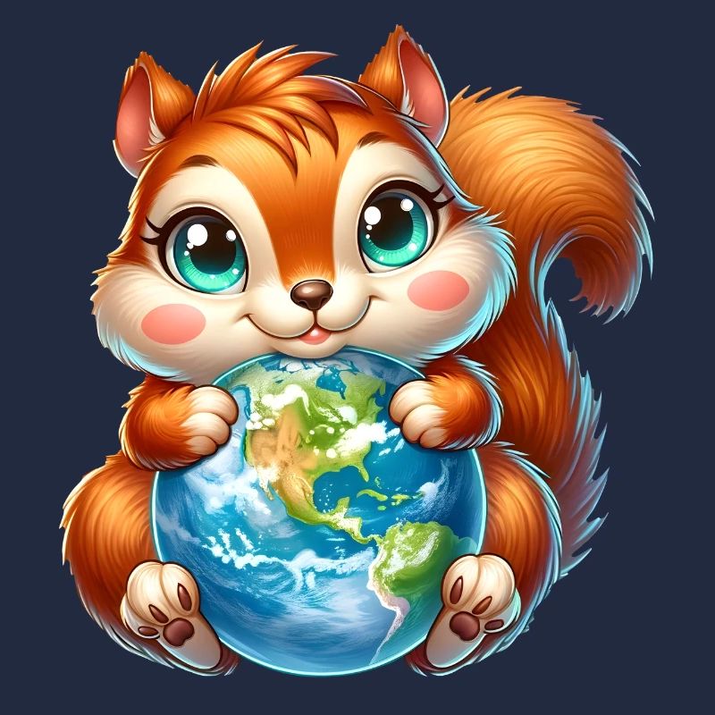 Süßes Eichhörnchen Umweltschutz Erde