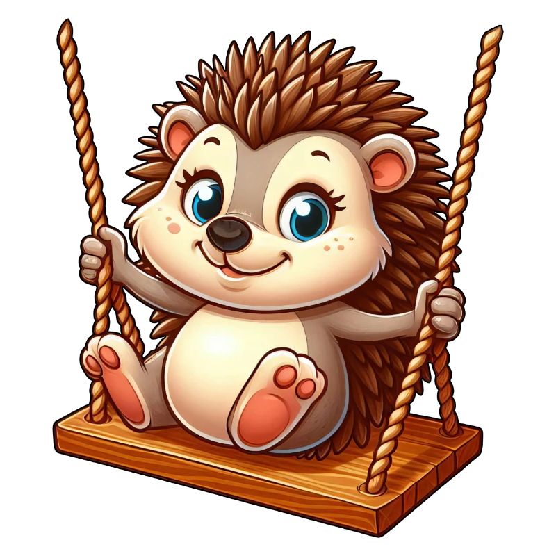 Mignon hérisson balançant terrain de jeu amusant