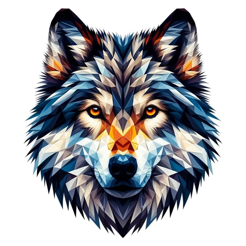 Polygonaler Wolf