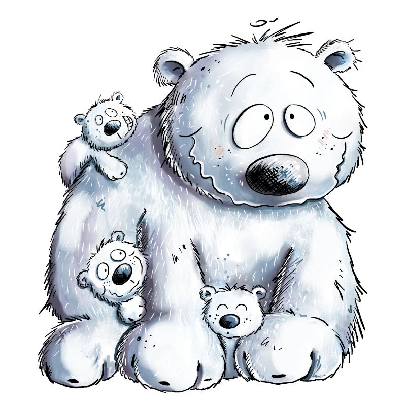 Eisbär Mit Eisbär Baby I Polarbär