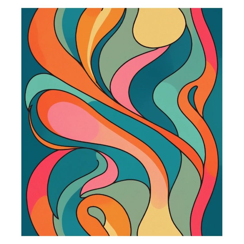 Composition de couleurs abstraite