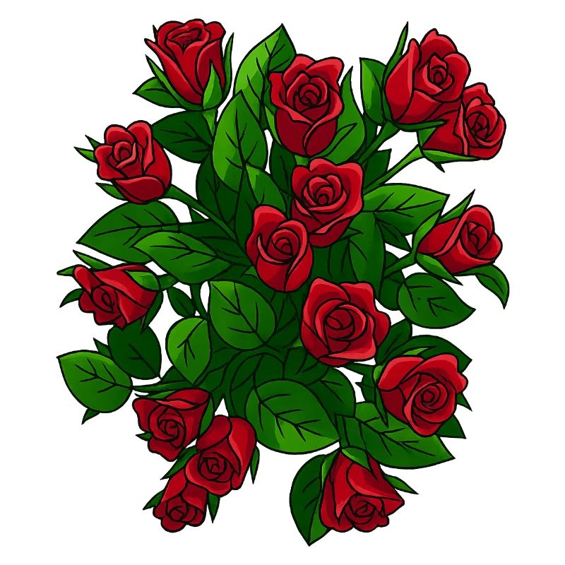 Roses élégantes en fleurs
