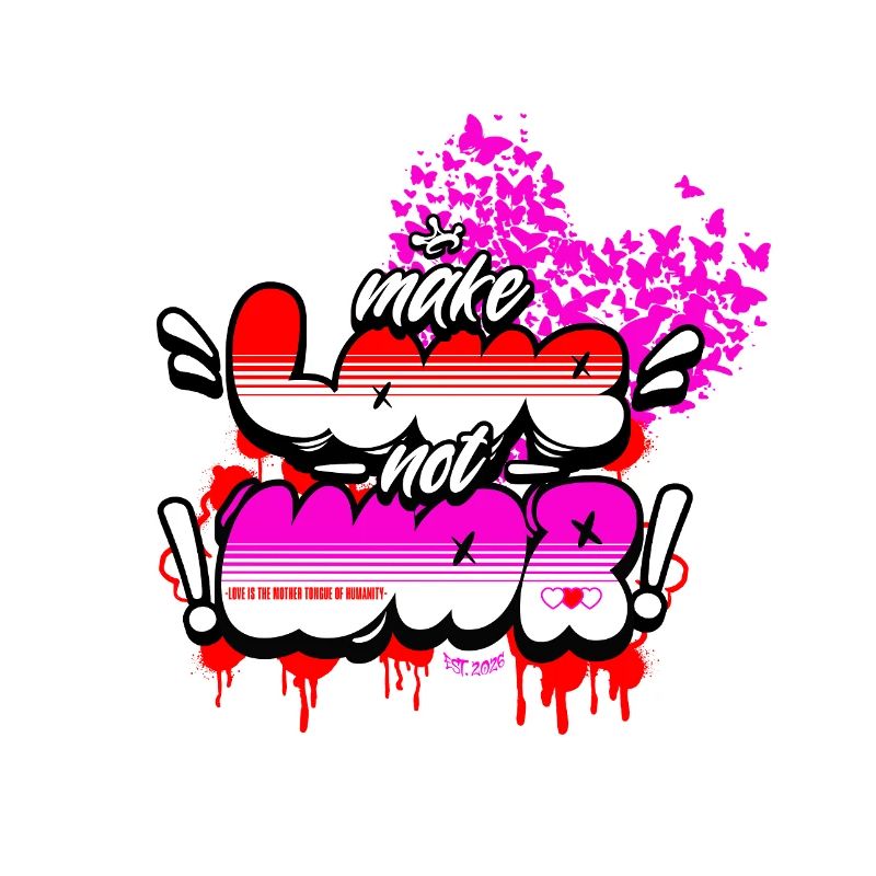 Make Love Not War – Chemise rétro hippie statement