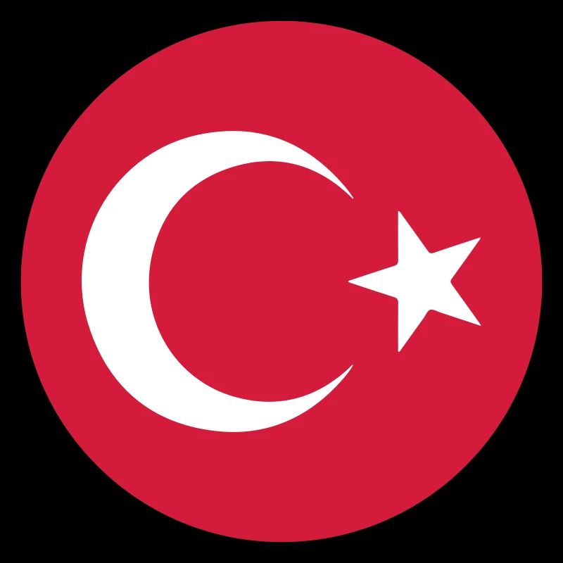 Drapeau de la Turquie Cercle Türkiye