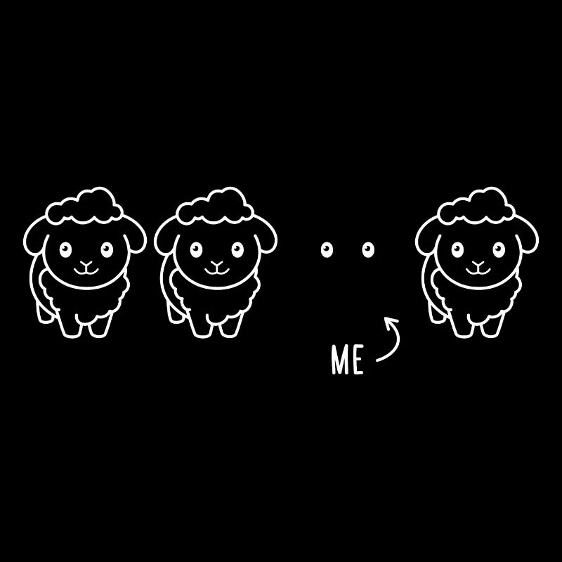Funny Sheep - Eyes - Me - Black Sheep
