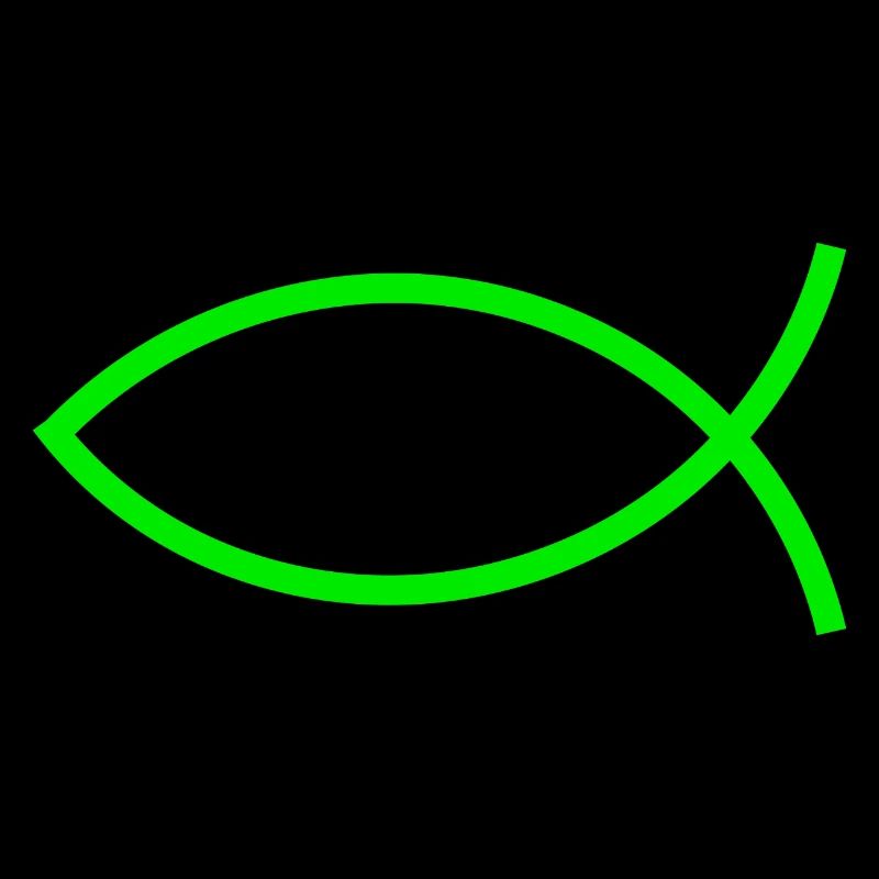 Jésus poisson vert Ichthys poisson poisson poisson poisson