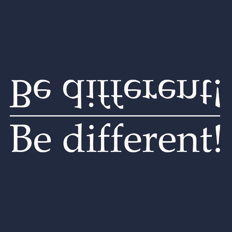 Be different contrast typography