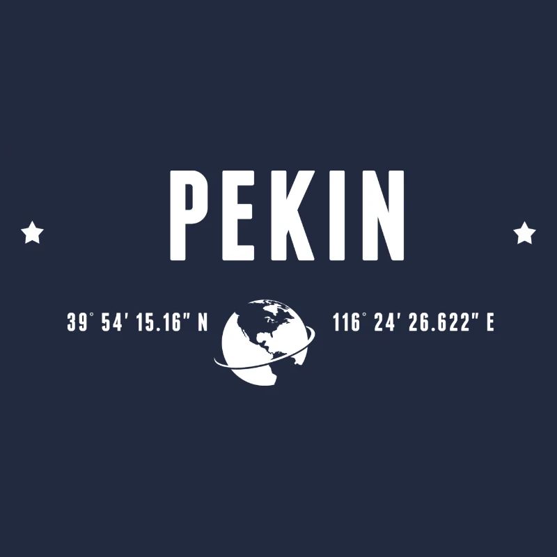 Beijing Stylized Geographical Coordinates