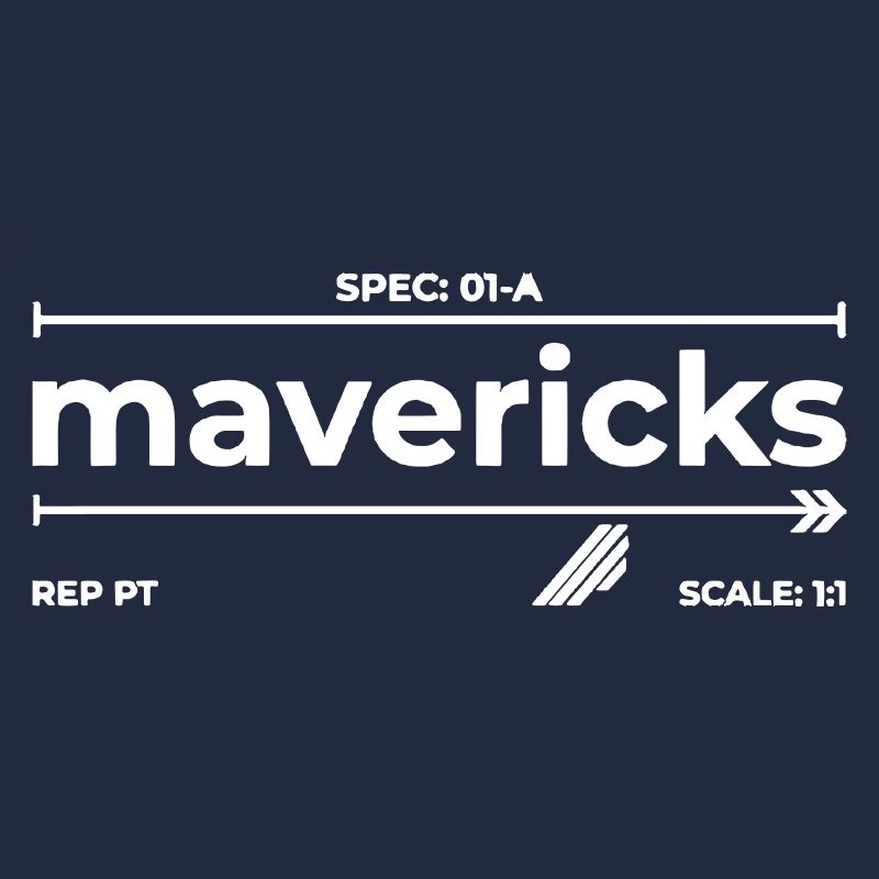 Mavericks – Modern blueprint style typography