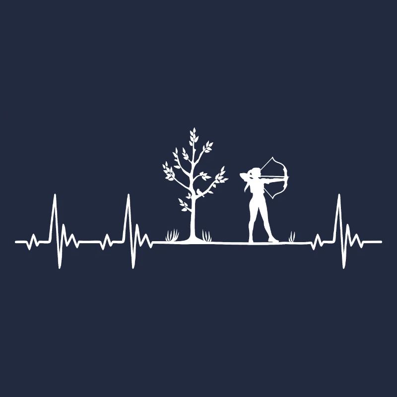 Bogenschützin Heartbeat Bogenschiessen Geschenk