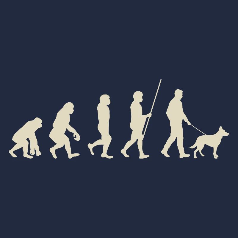 Illustration der Evolution der Menschheit