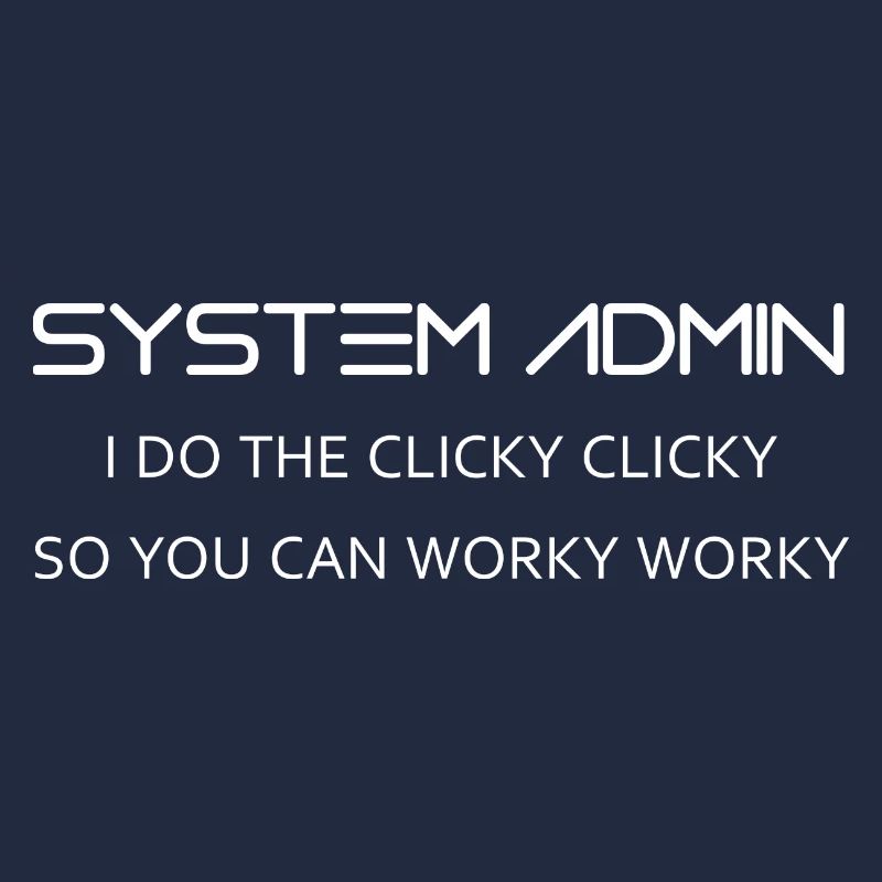 Systemadministrator machen klicky klicky in weiß
