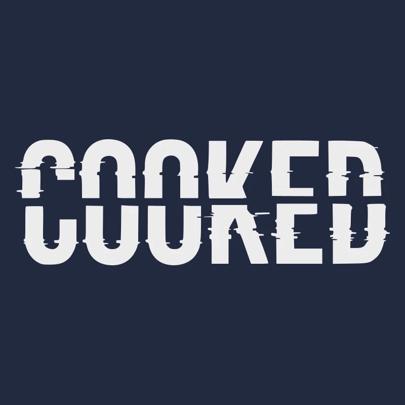 Glitch Schriftzug Cooked