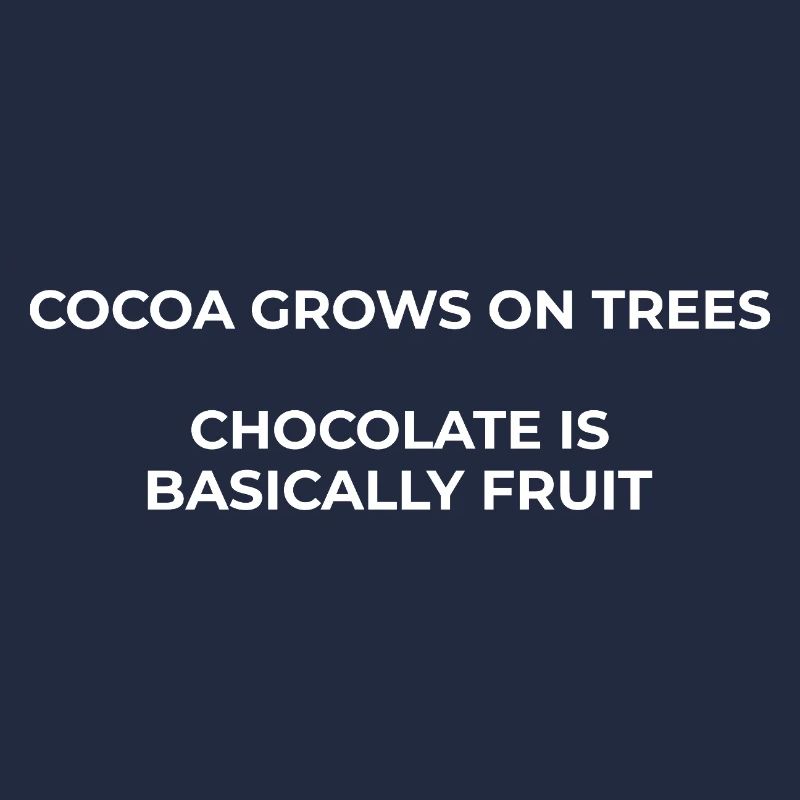 When cocoa grows on trees, chocolate is fruit