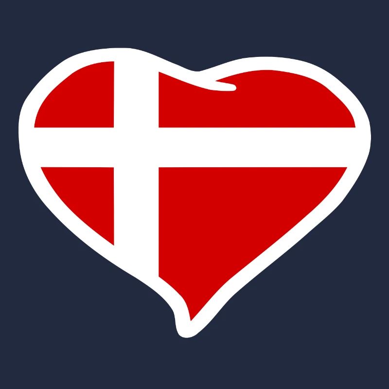 Drapeau coeur Danemark