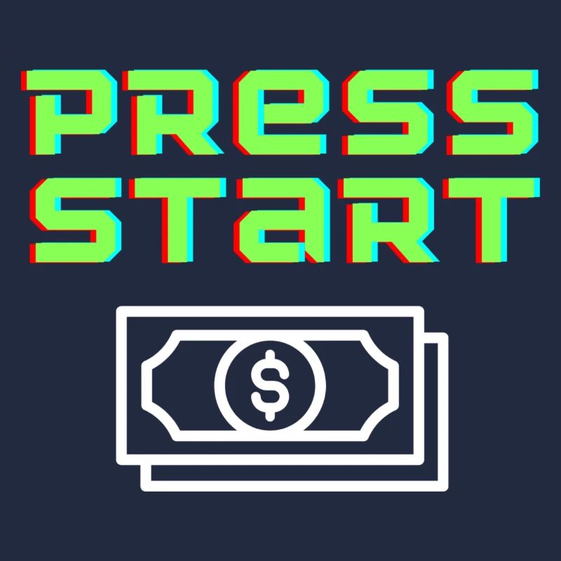 Press Start Retro Arcade Geldschein