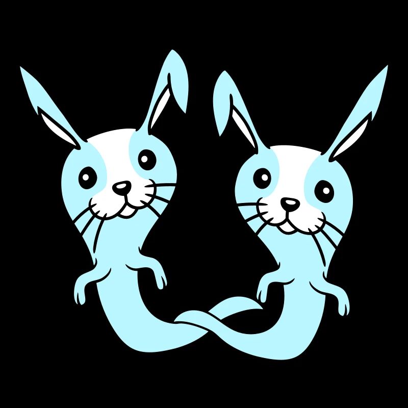 2 Hasen Geist Gespenst spuken Halloween gruselig