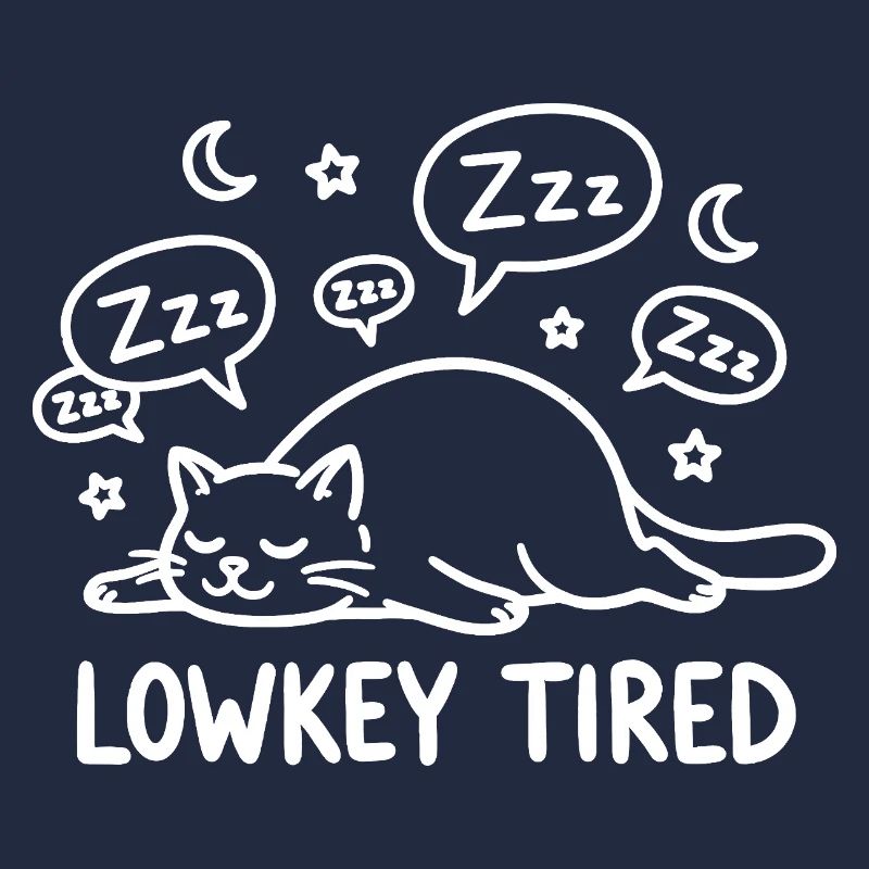 Lowkey Tired Sleeping Cat