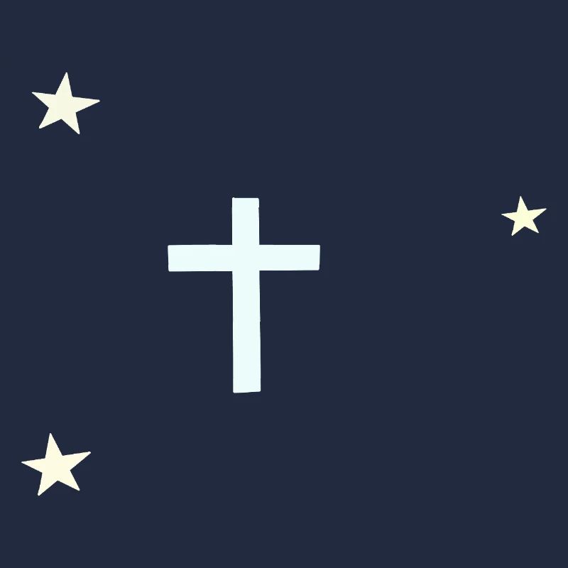 Croix céleste avec étoiles