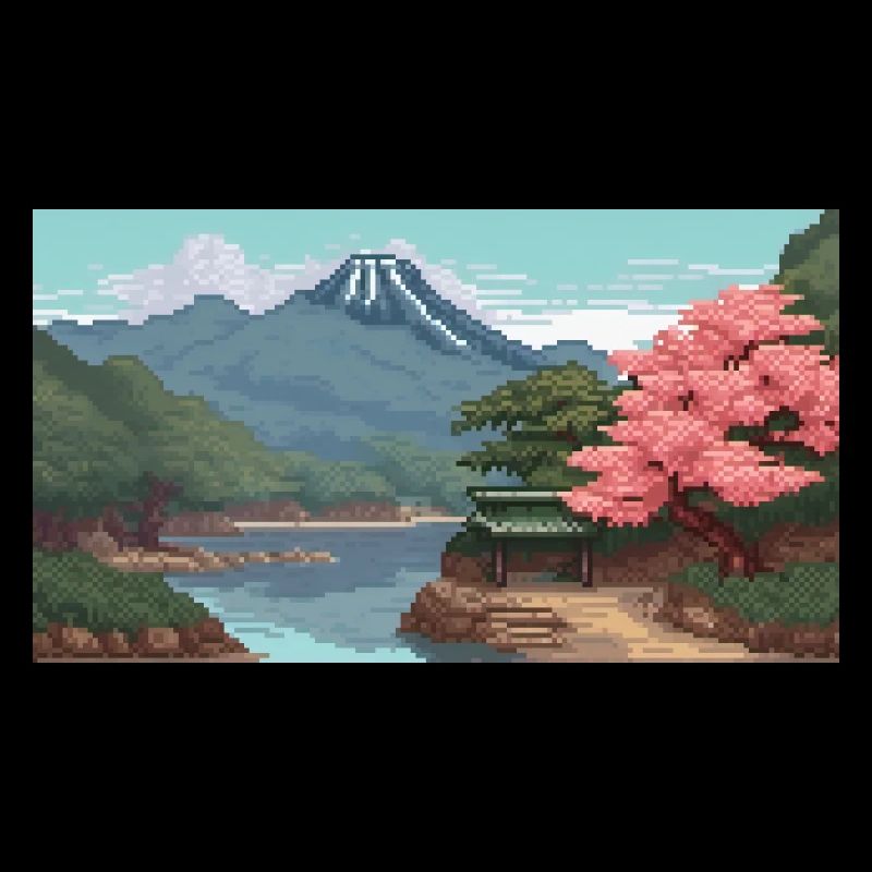 Miho No, Matsubara, Japon - Pixel Art