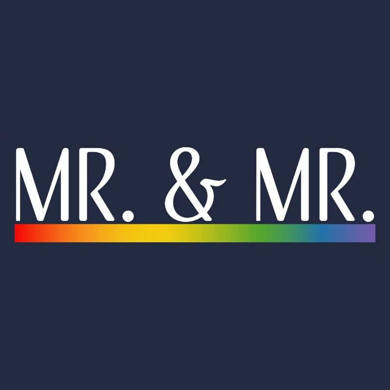 Rayures arc-en-ciel M. et M. blanc