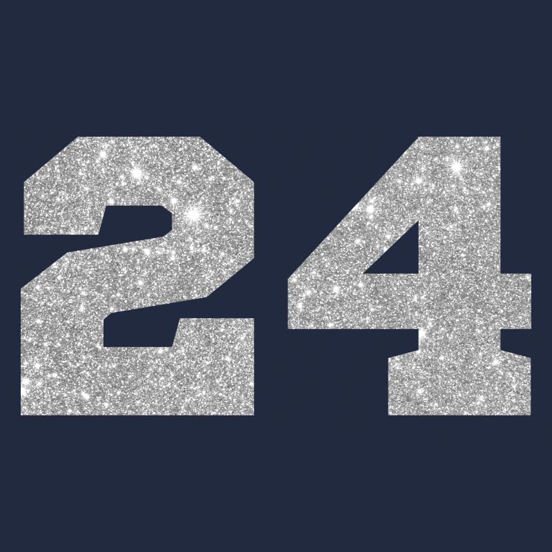 Nummer 24 Silberglitter - 24. Jubiläum