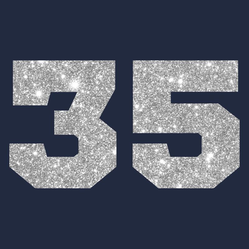 Nummer 35 Silberner Glitzer - 35. Jubiläum